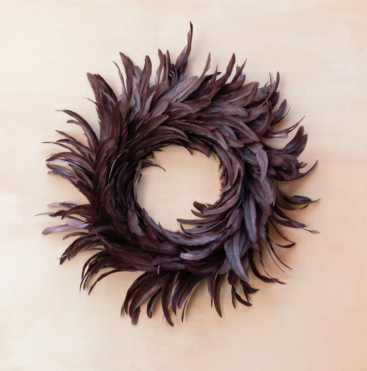 Feather Wreath - Burgundy