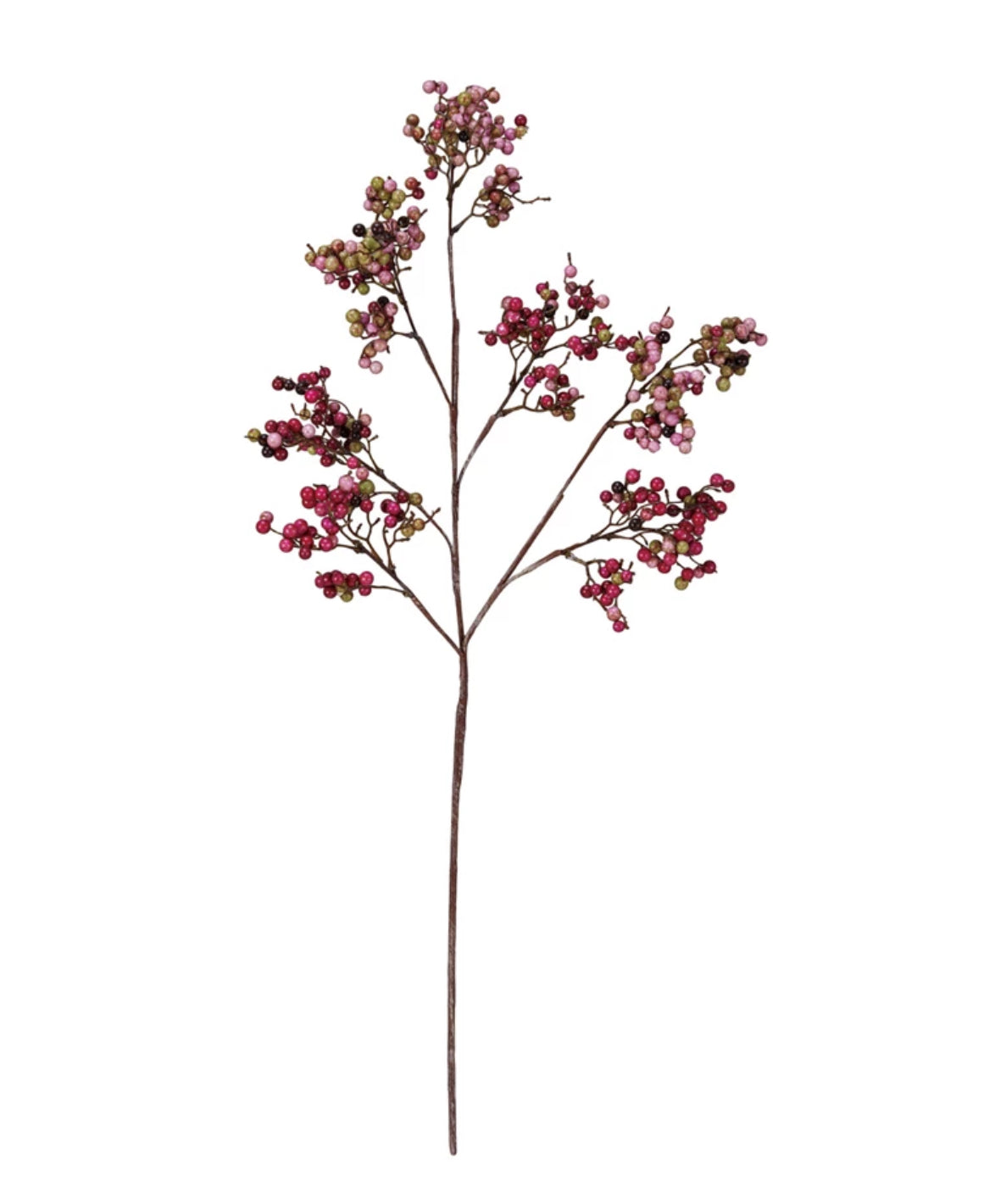 Faux Berry Stem, Burgundy