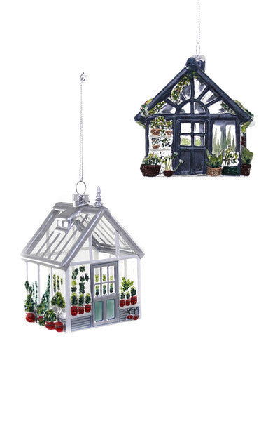 Greenhouse Holiday Ornament - Blue