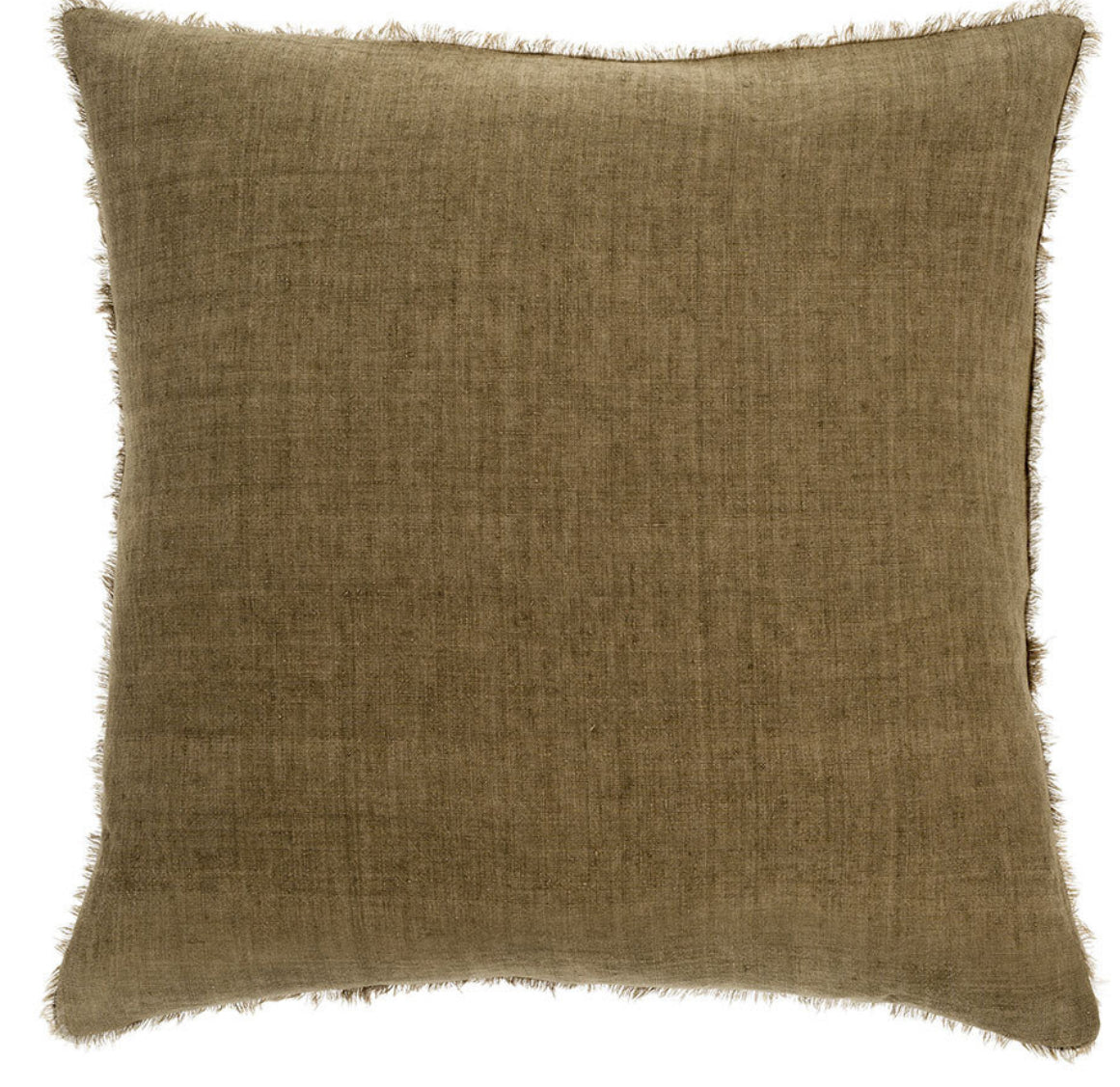 Lina Linen Throw Pillow - Fennel