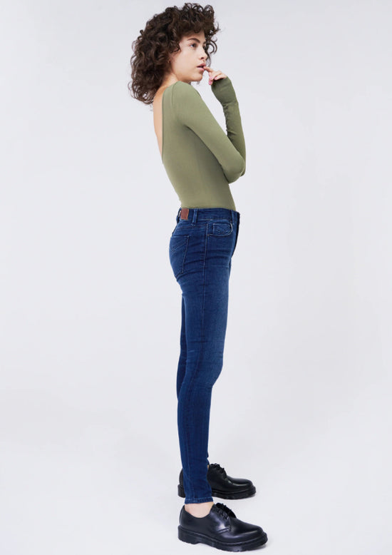 Kora Mid-Rise Skinny Jeans - Blue Star