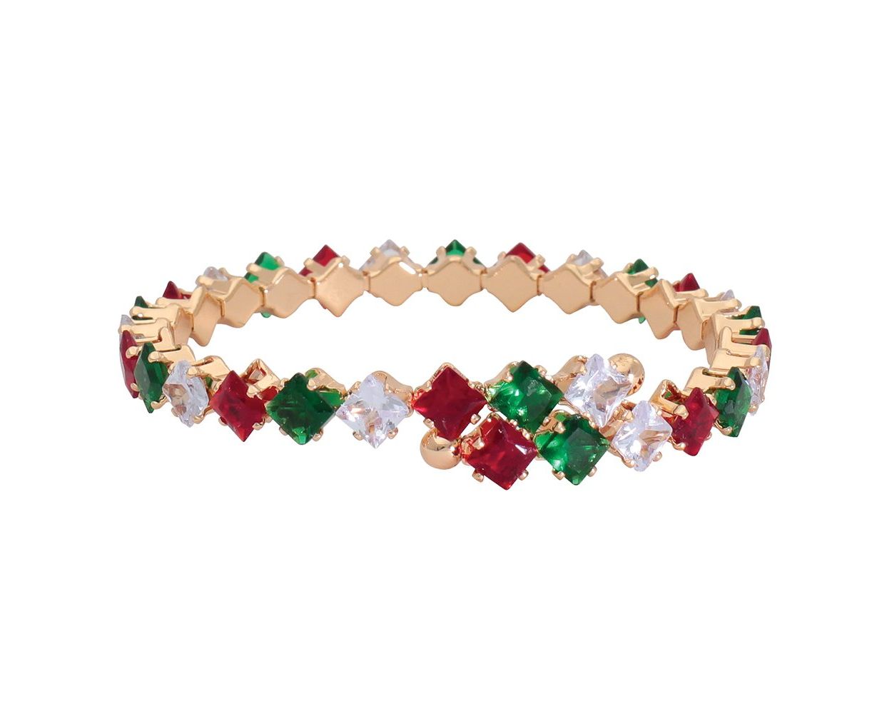 Holiday Crystal Bangle Bracelet