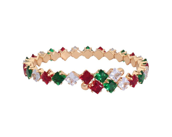 Holiday Crystal Bangle Bracelet