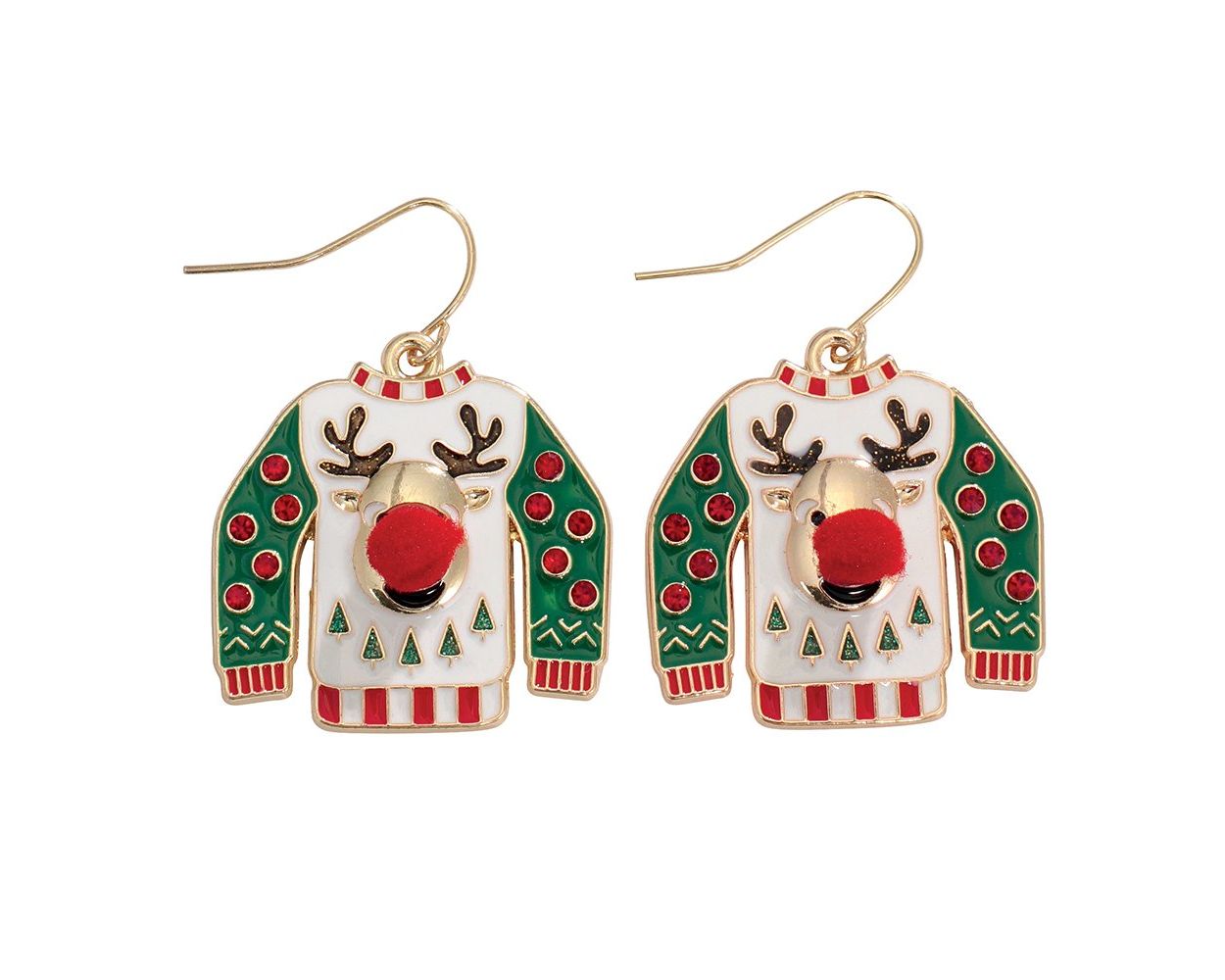 Rudolph Sweater Holiday Earrings