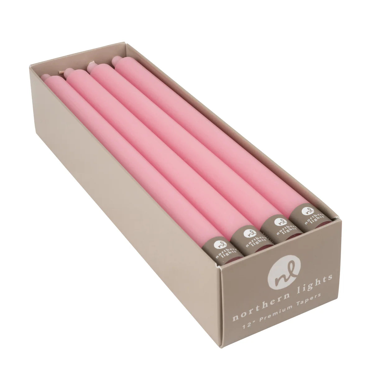 12 Inch Taper Candles - Soft Pink - Sold Separately