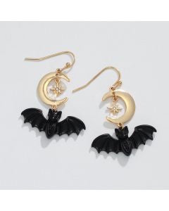 Bat and Moon Earrings