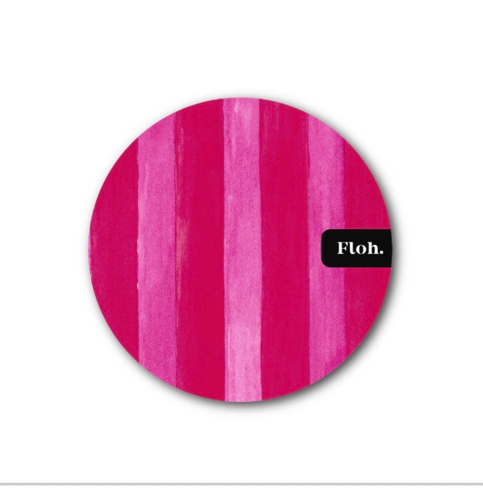 Raspberry & Cherry Striped Coaster