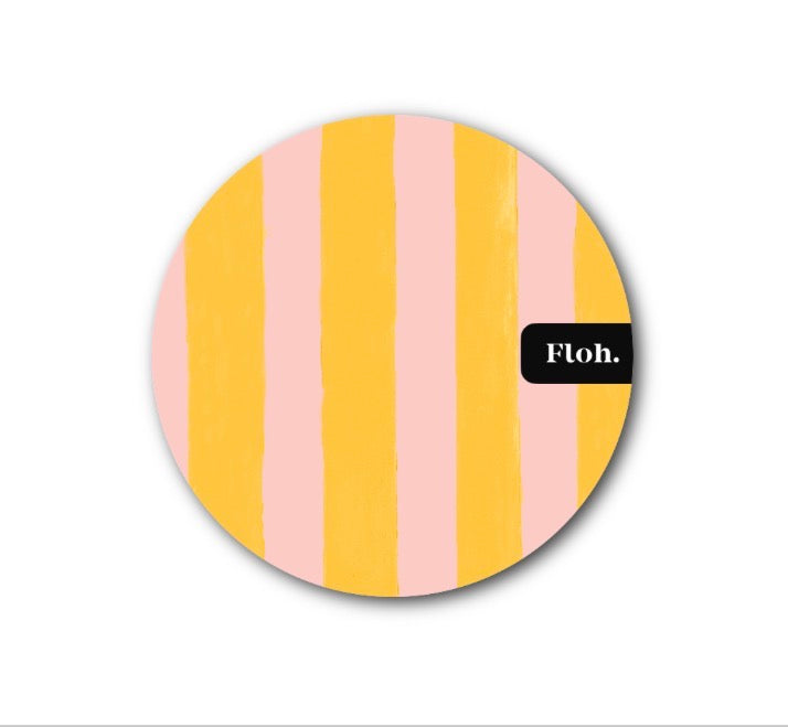 Mango & Peach Striped Coaster