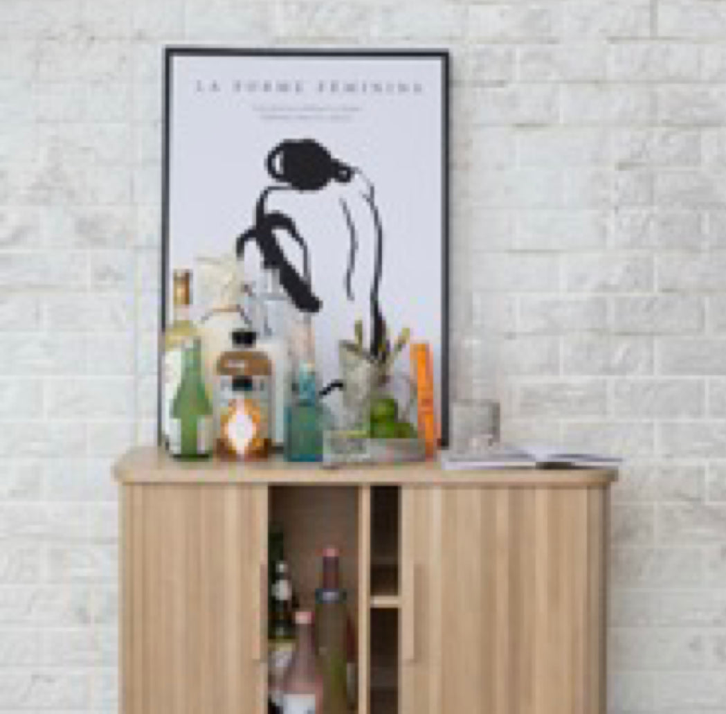 Framed Wall Décor "La Forme Feminine"- Black & White