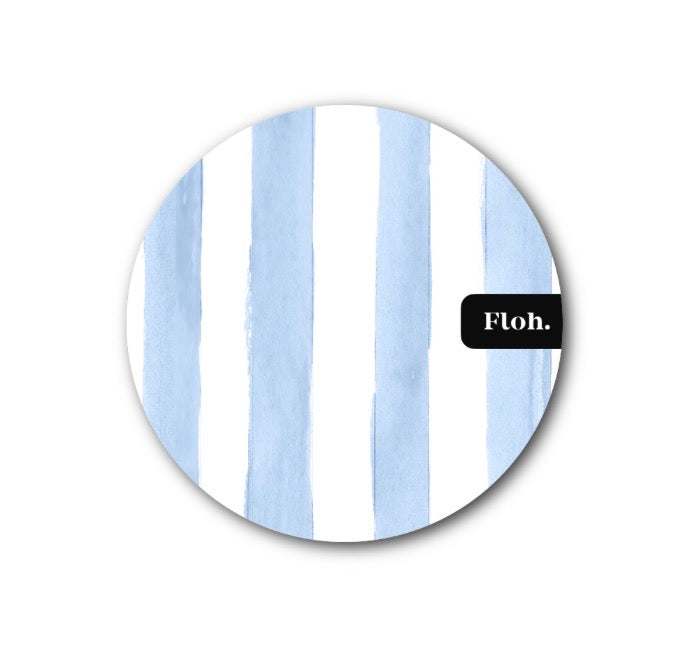 Sky Blue Striped Coaster