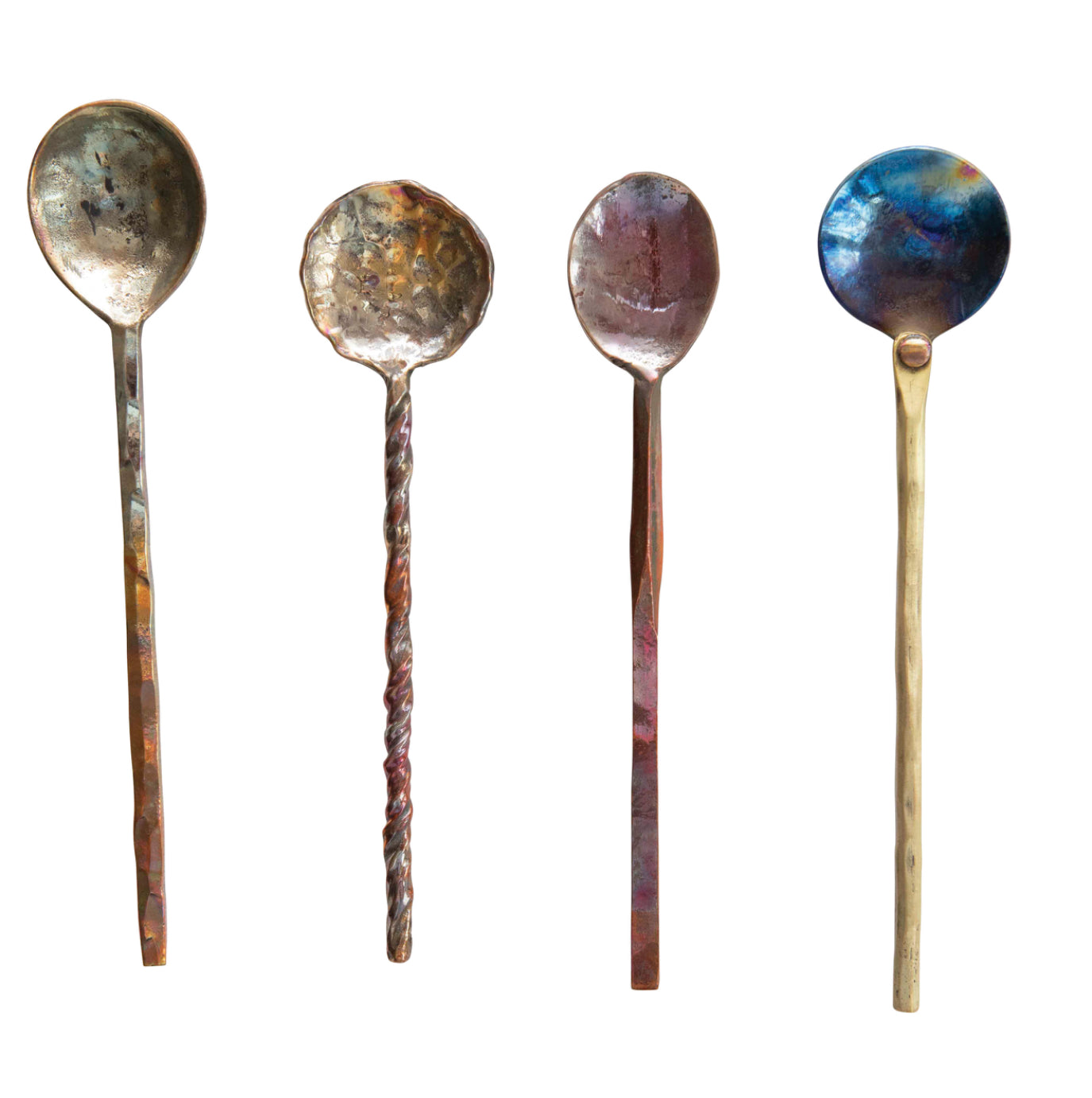 Hand-Forged Copper Spoons - Set of 4