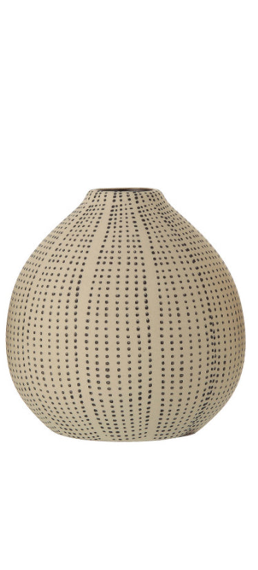 Textured Stoneware Vase - Short