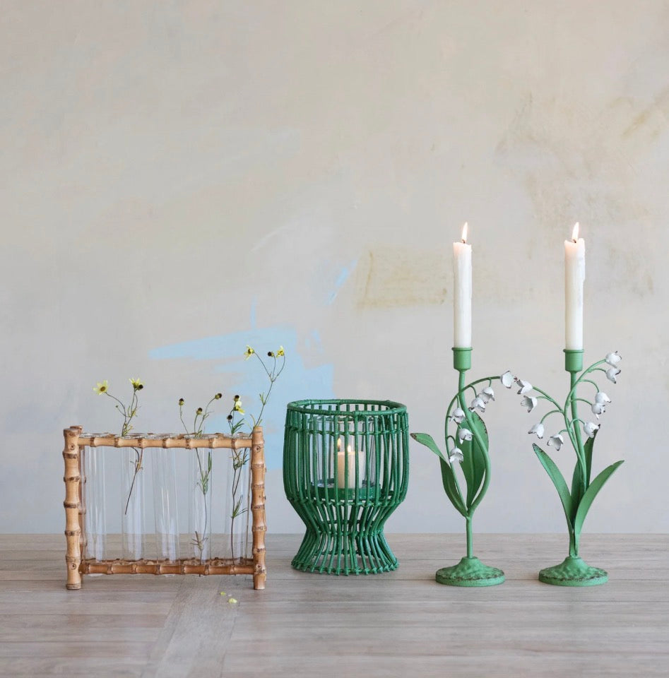 Lily of the Valley Taper Holder - Two Flowers