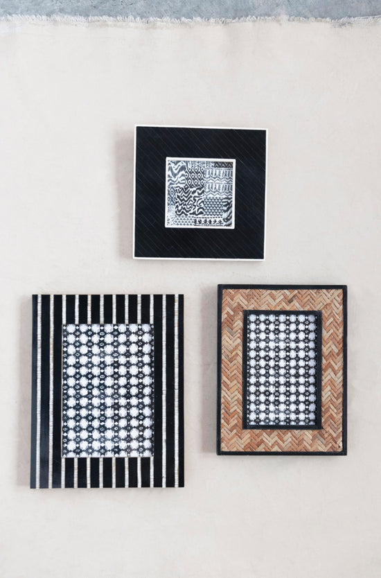 Square Resin Photo Frame with Diagonal Inlay