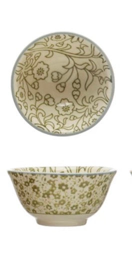 Stoneware Pinch Pot - Green