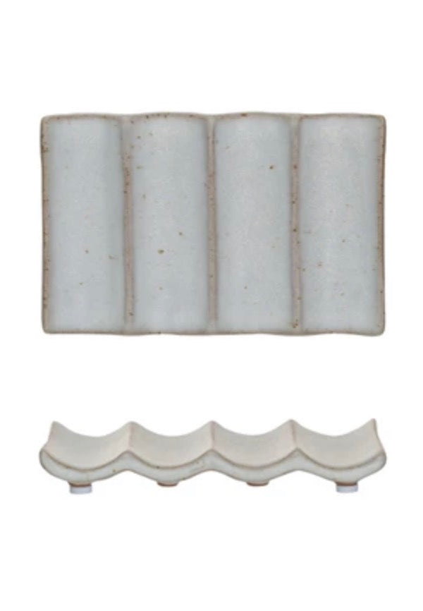 Stoneware Soap Dish - White