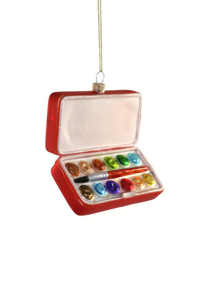 Watercolor Paint Box Holiday Ornament