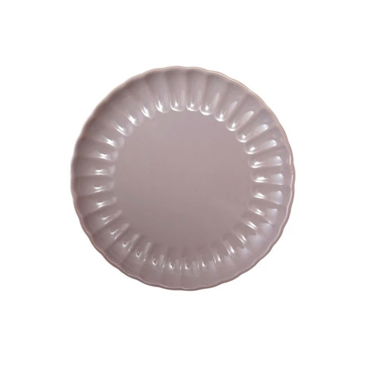 Stoneware Fluted Plate - Lavender