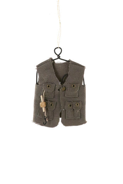 FIsherman’s Vest Holiday Ornament