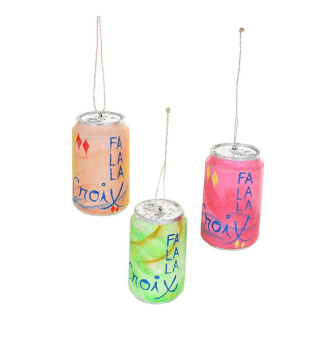 Fa La La Croix Holiday Ornament - Pink