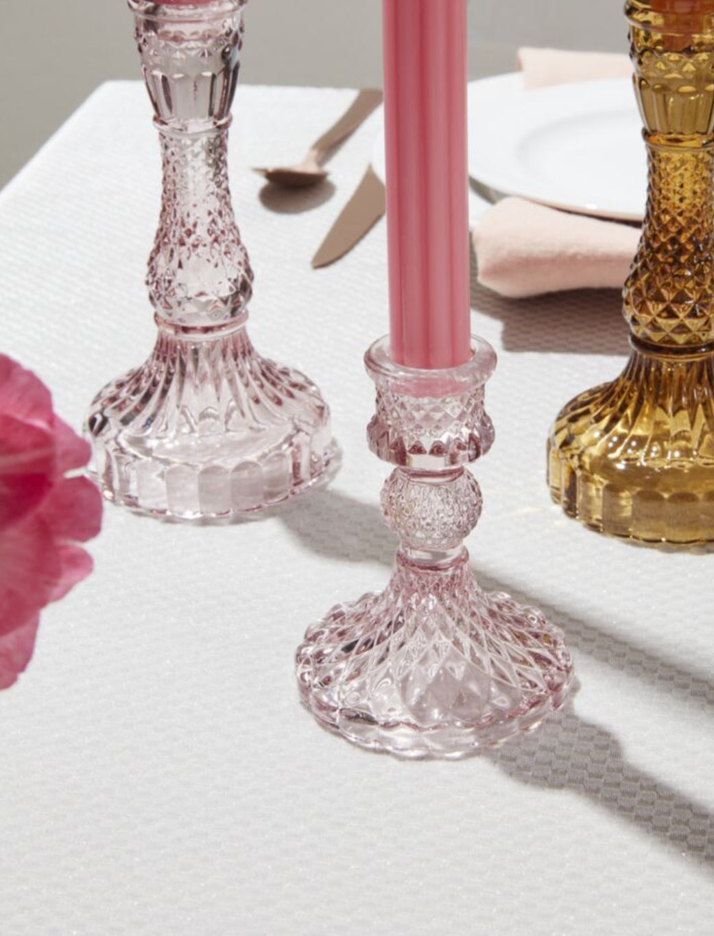 Gillian Candlestick - Short Pink