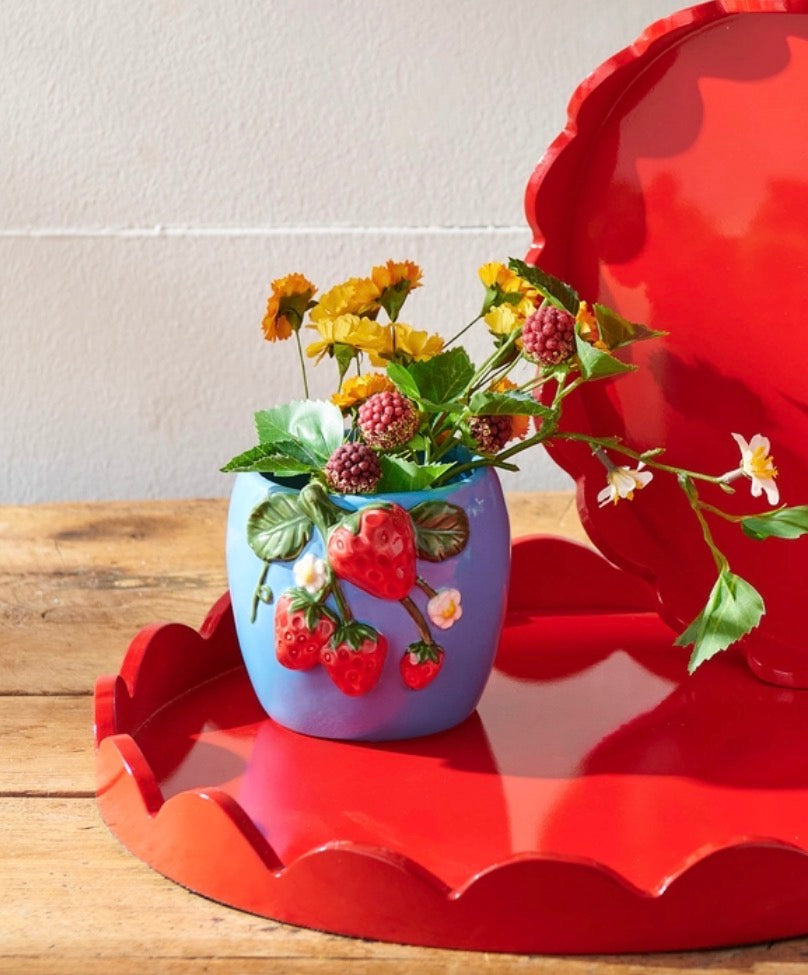 Ceramic Strawberry Vase