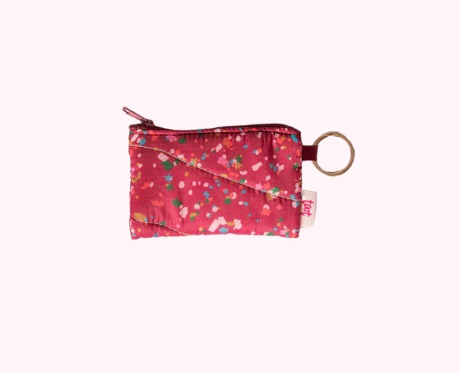Puffy Penny Key Ring with Purse - Confetti Crack