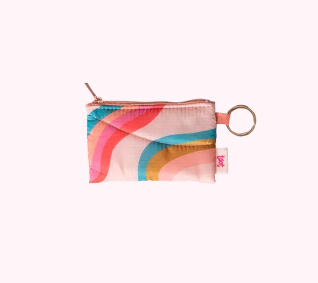 Puffy Penny Key Ring with Purse - Wavy
