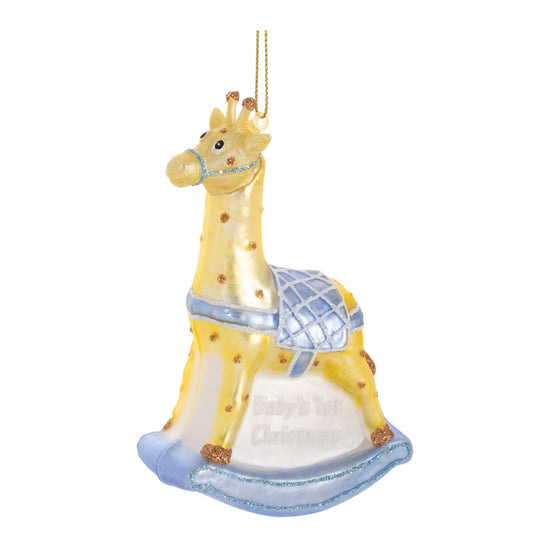 Rocking Horse Holiday Ornament - Blue