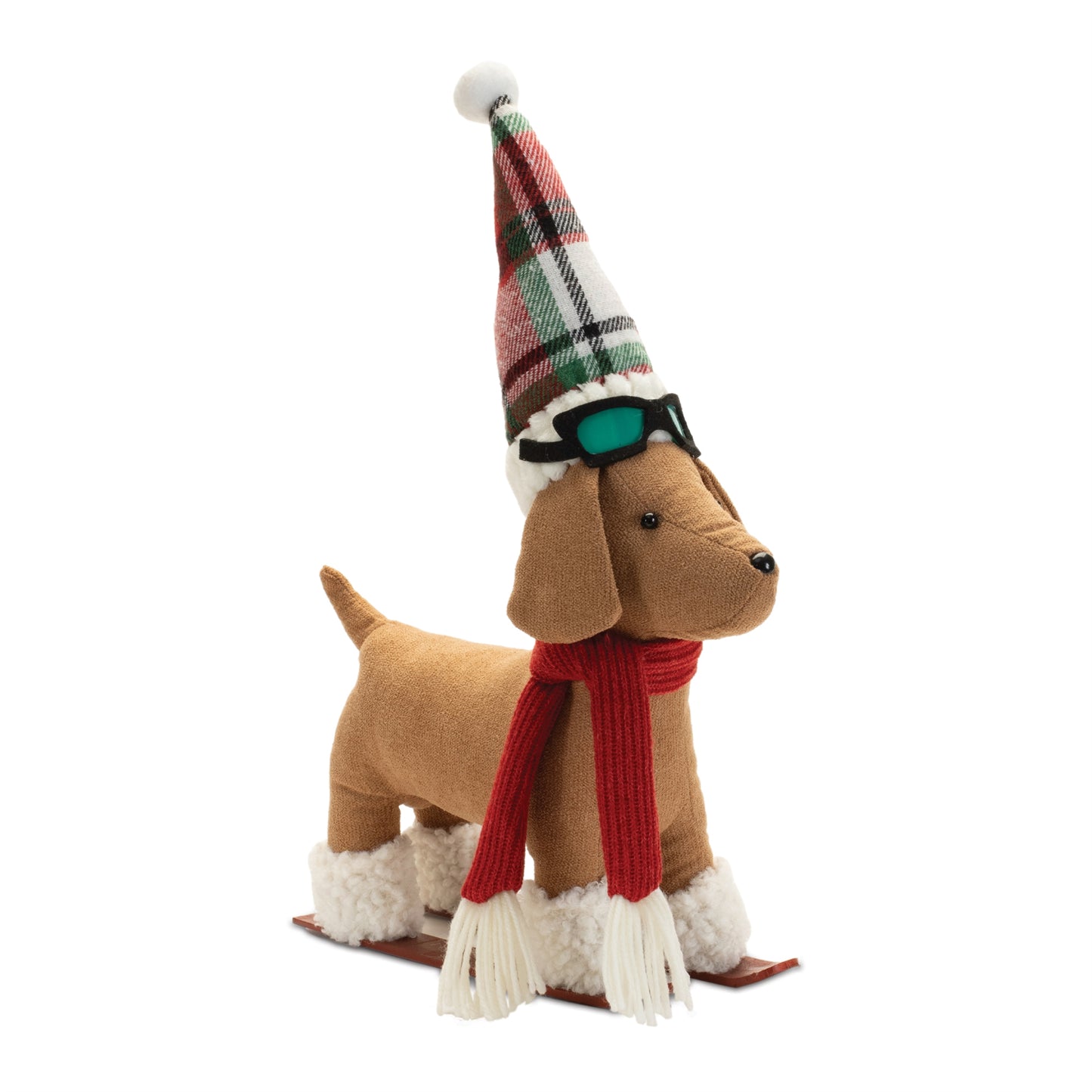 Dog on Skis Holiday Decoration