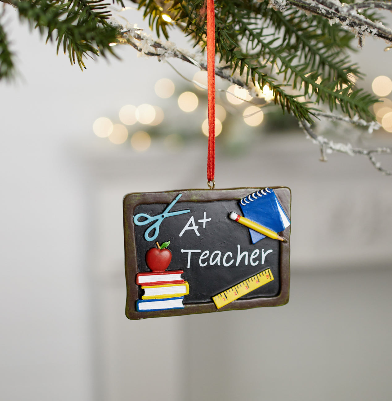 A+ Teacher Holiday Ornament