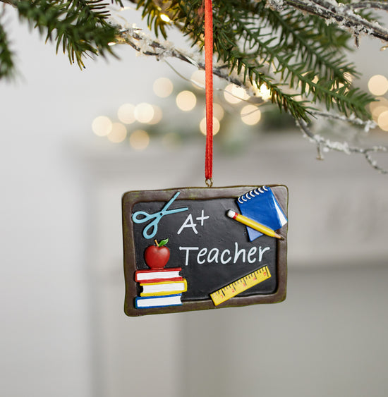 A+ Teacher Holiday Ornament