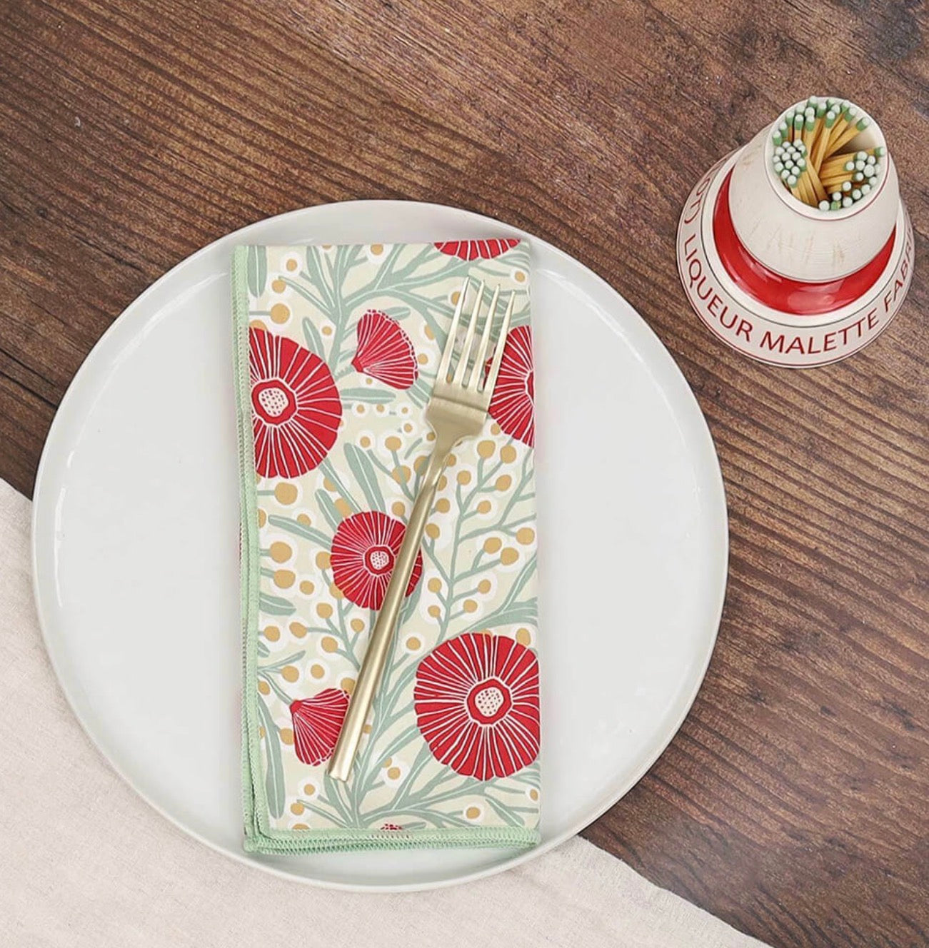 Camellia Bouquet Dinner Napkins - Set of 6