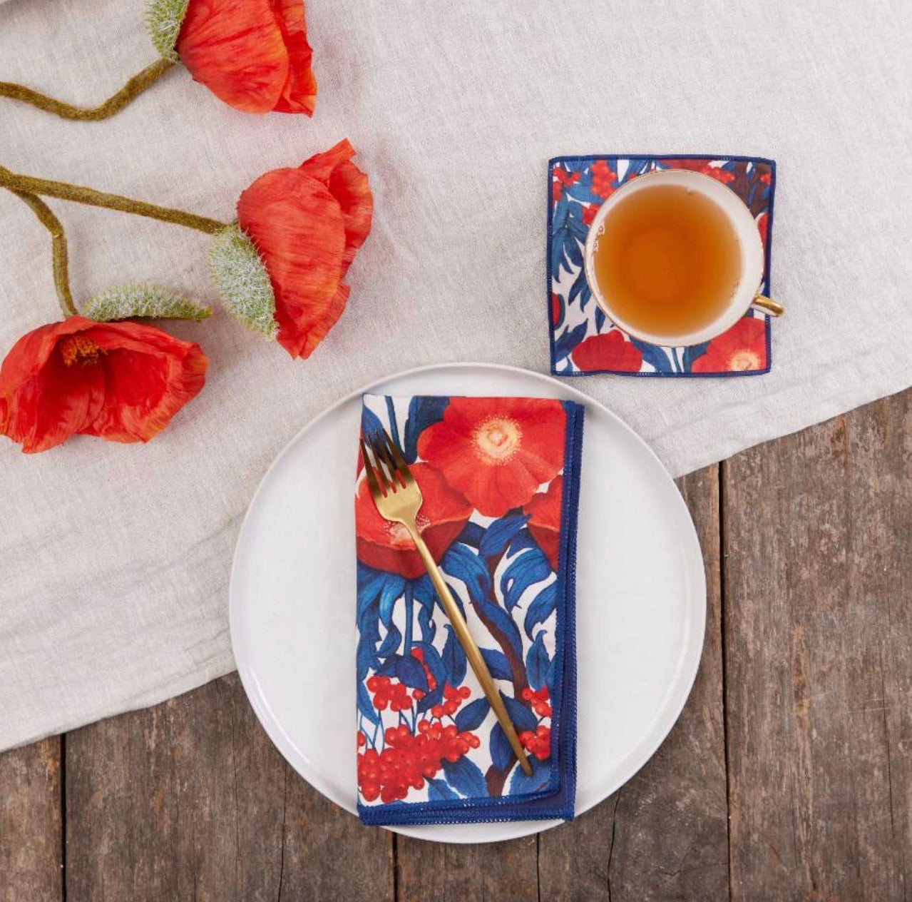 Icelandic Poppy Dinner Napkins - Set of 6