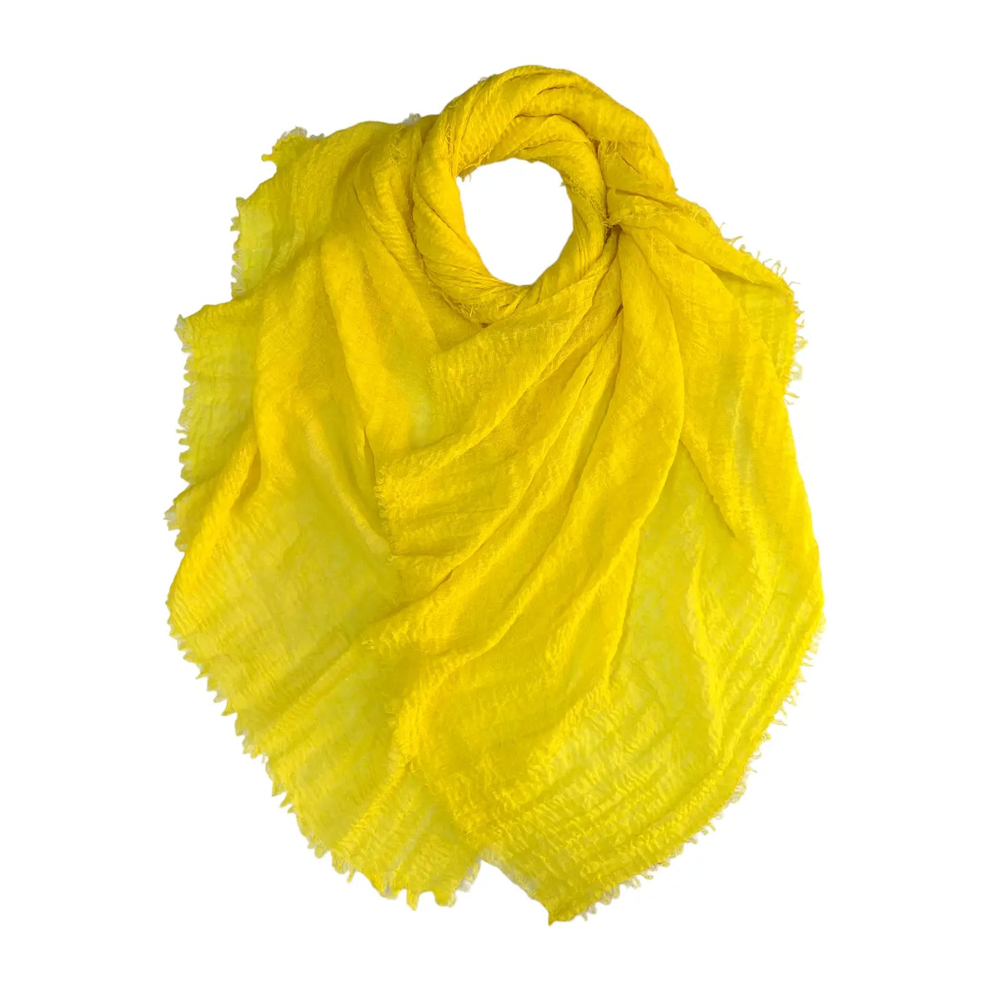 Soft Crinkle Scarf - Yellow