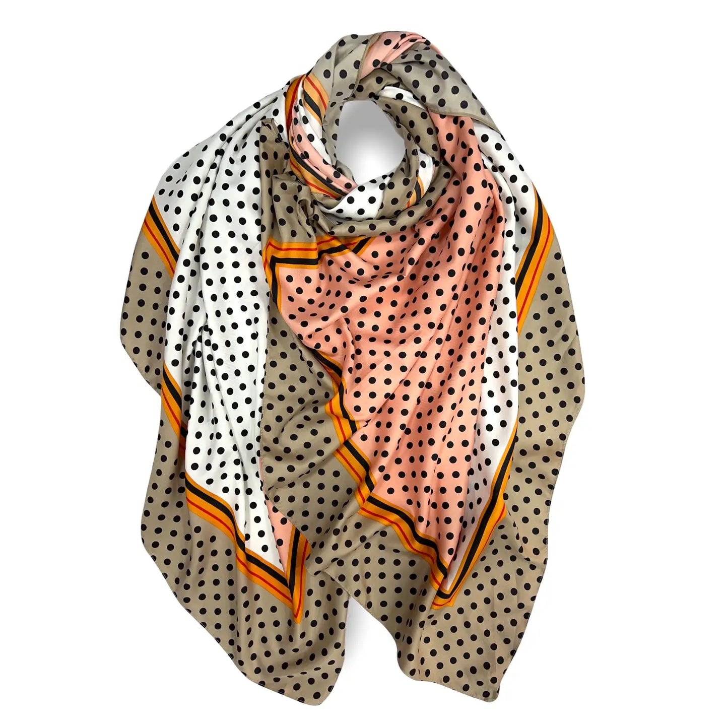 Mini Polka Dot Scarf - Mocca