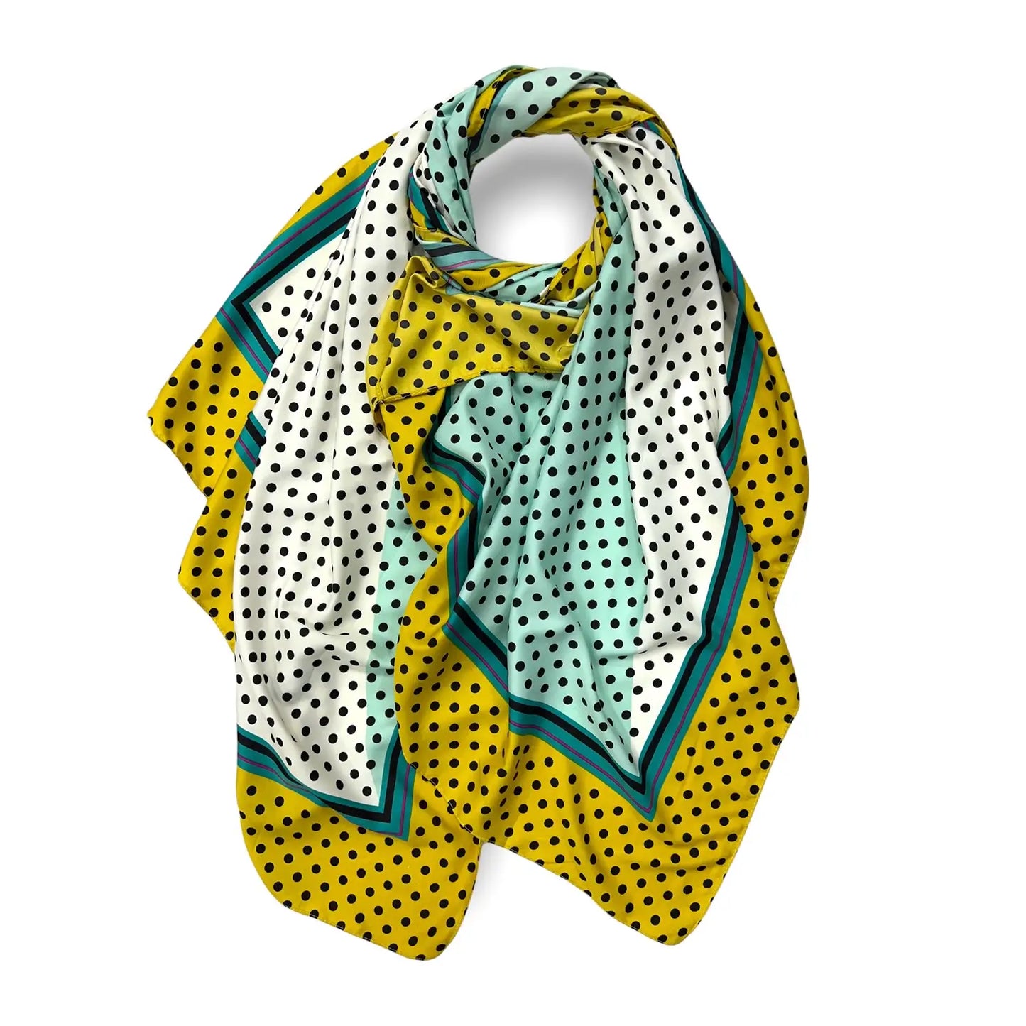 Mini Polka Dot Scarf - Yellow