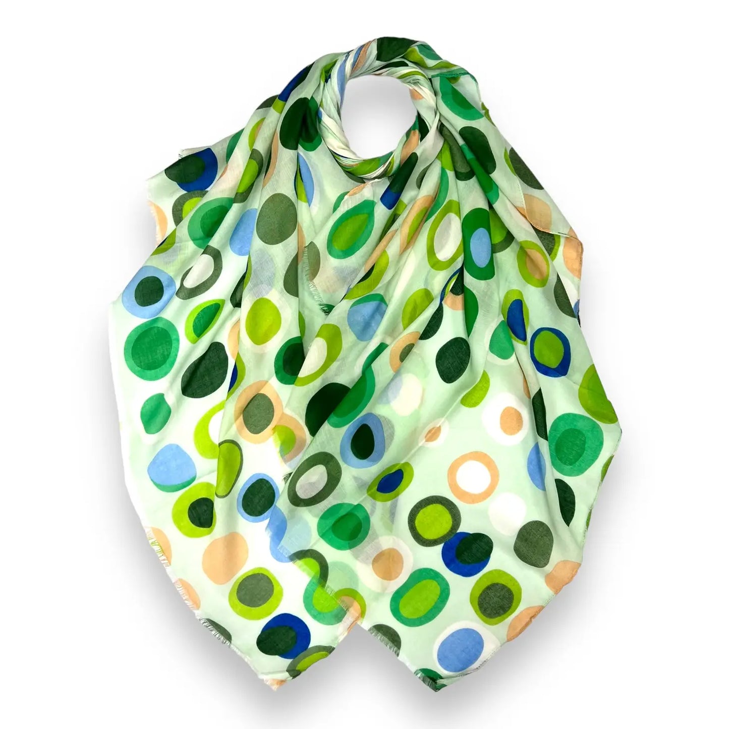 Retro Dots Scarf - Green