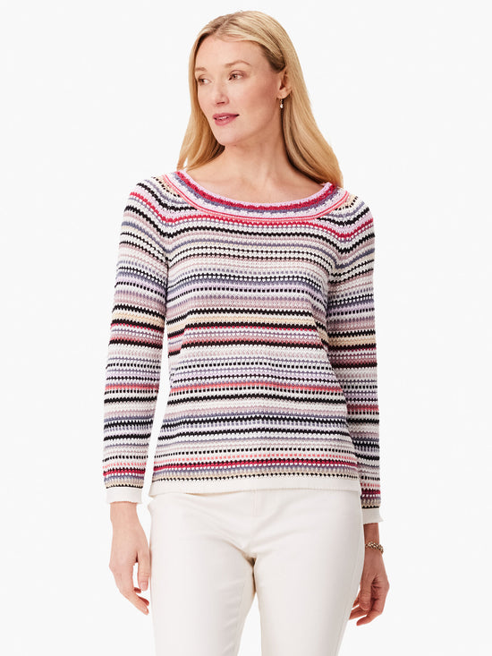 Crochet Crush Sweater - Pink