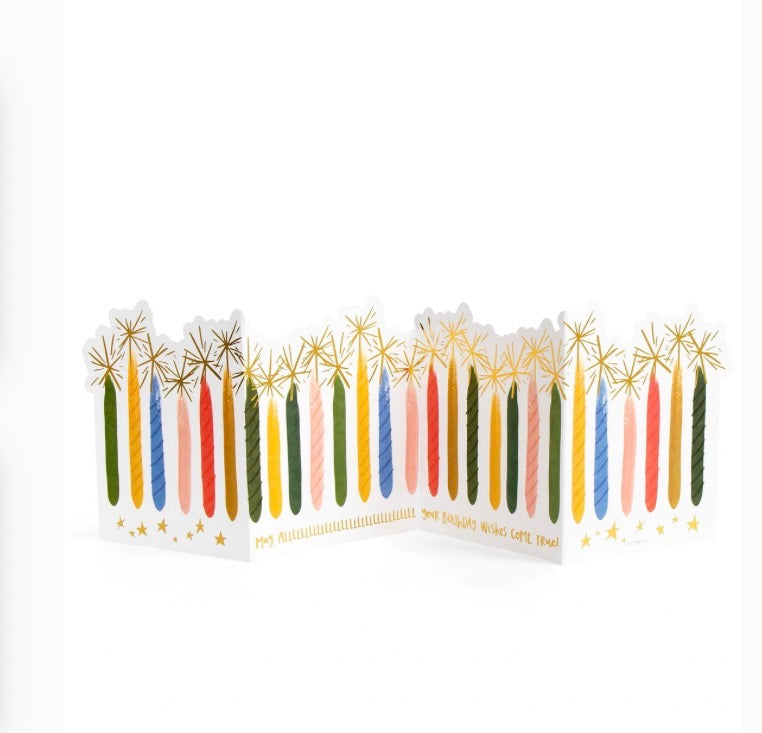 Candle Birthday Accordion Greeting Card
