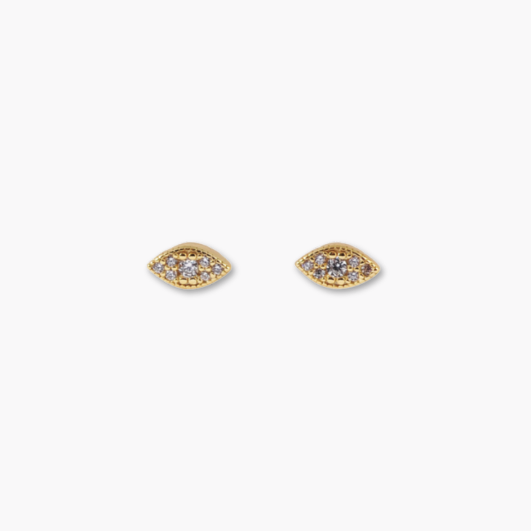 Crystal Eye Stud Earrings