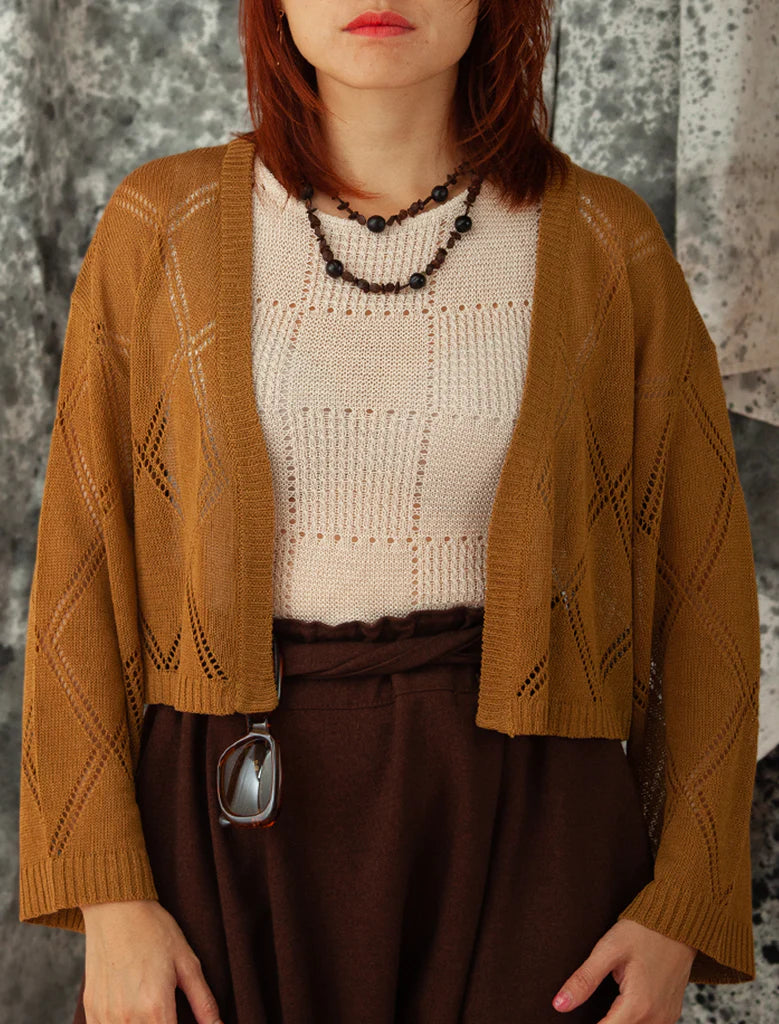 YaYa V-Neck Cardigan Sweater - Chai