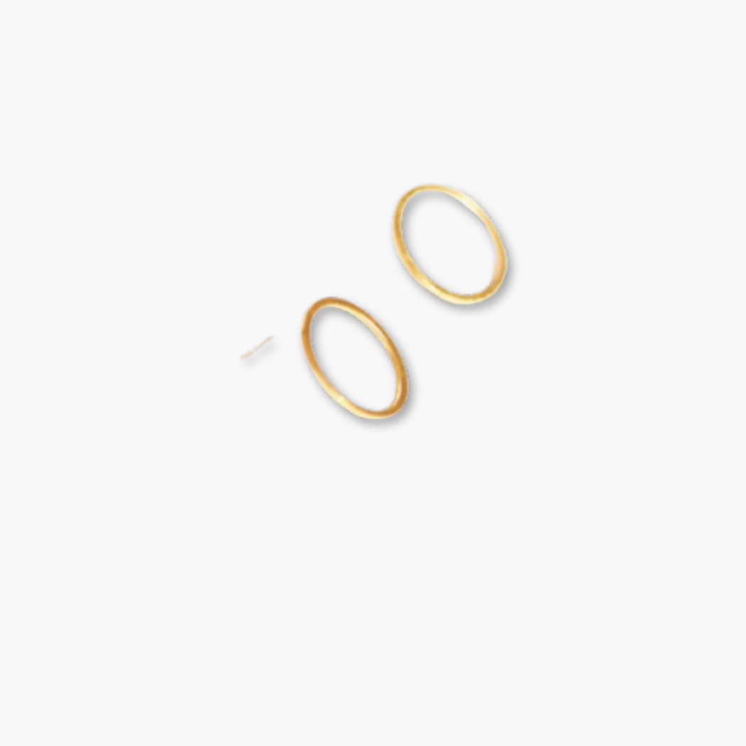 Open Circle Hoop Earrings