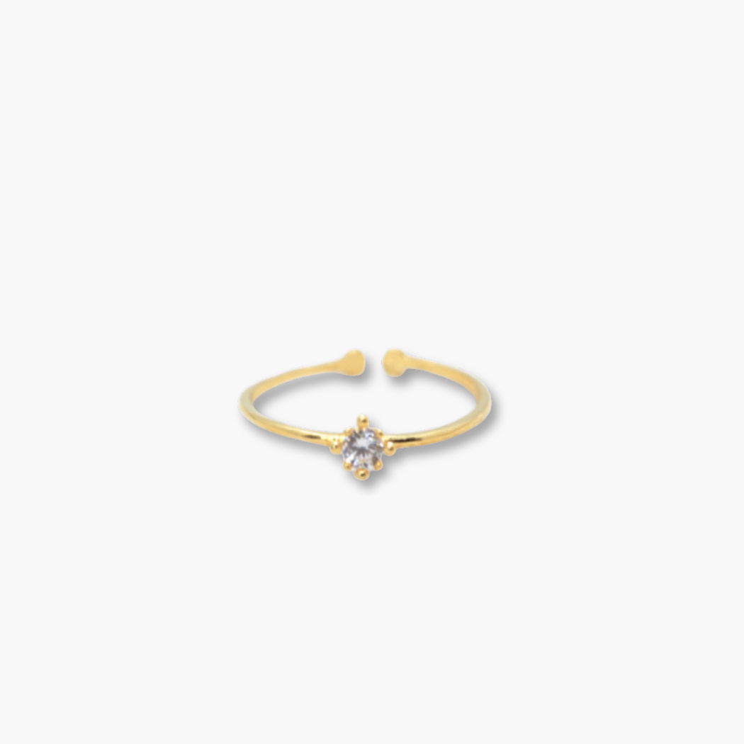 Round Crystal Stacking Ring