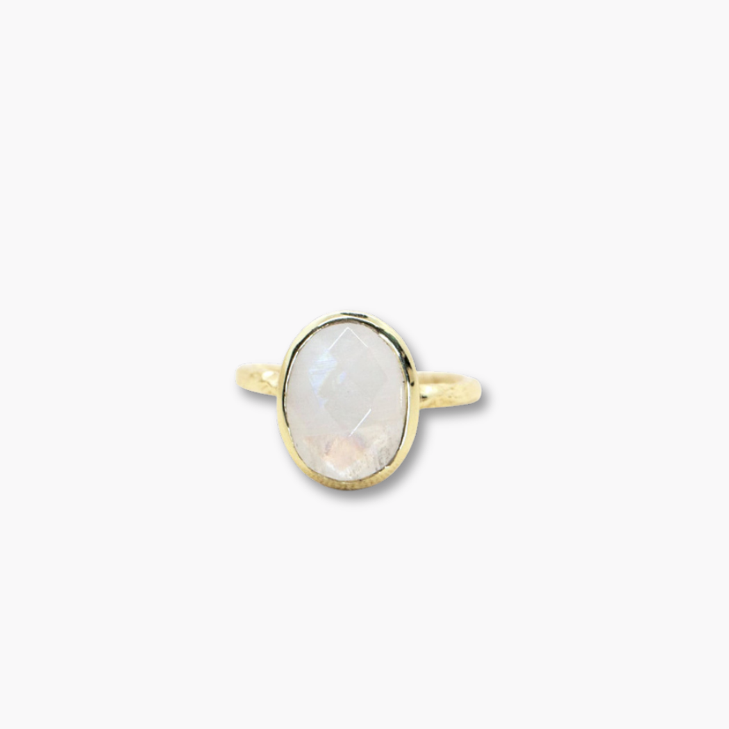 Moonstone Crystal Ring