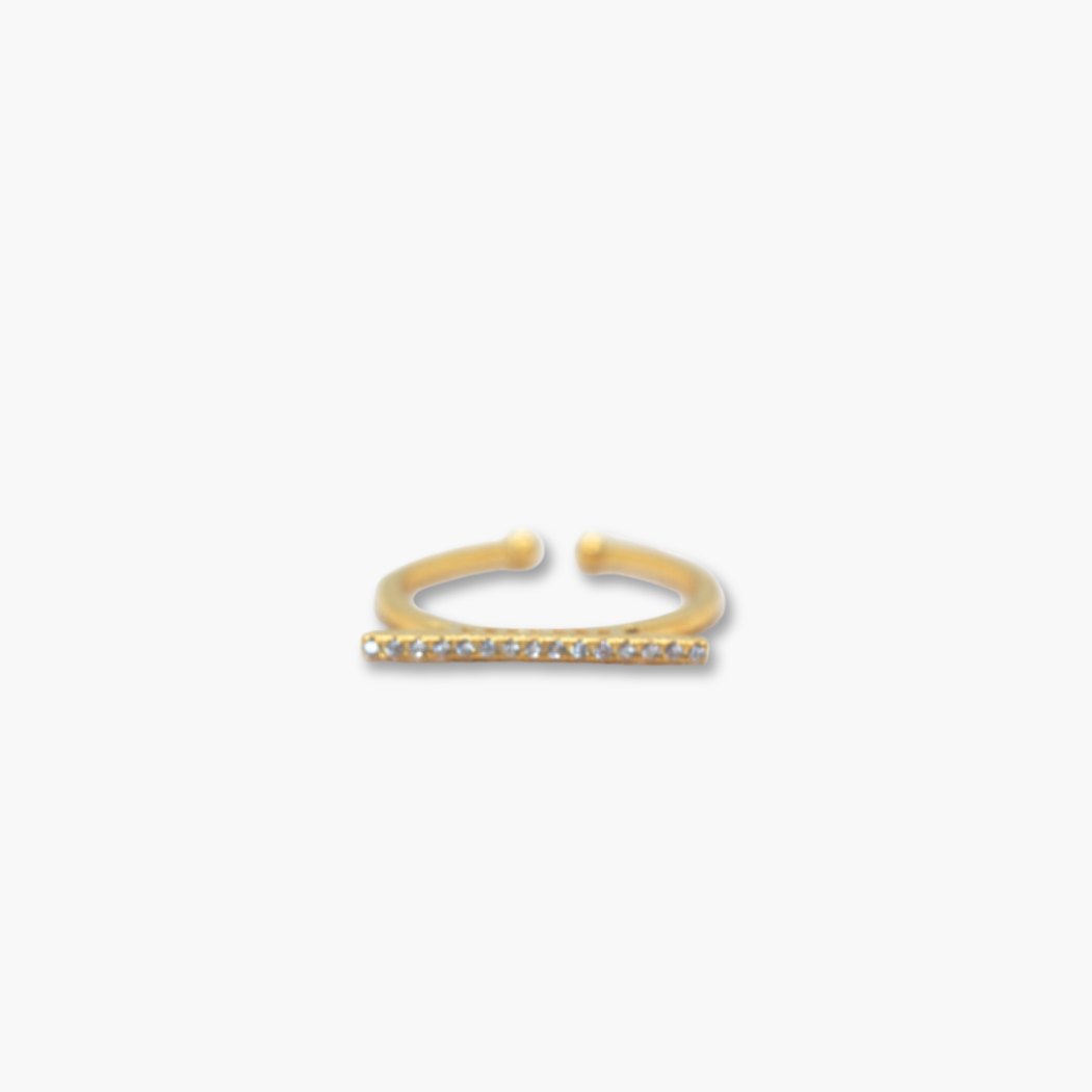 Bar Crystal Stacking Ring