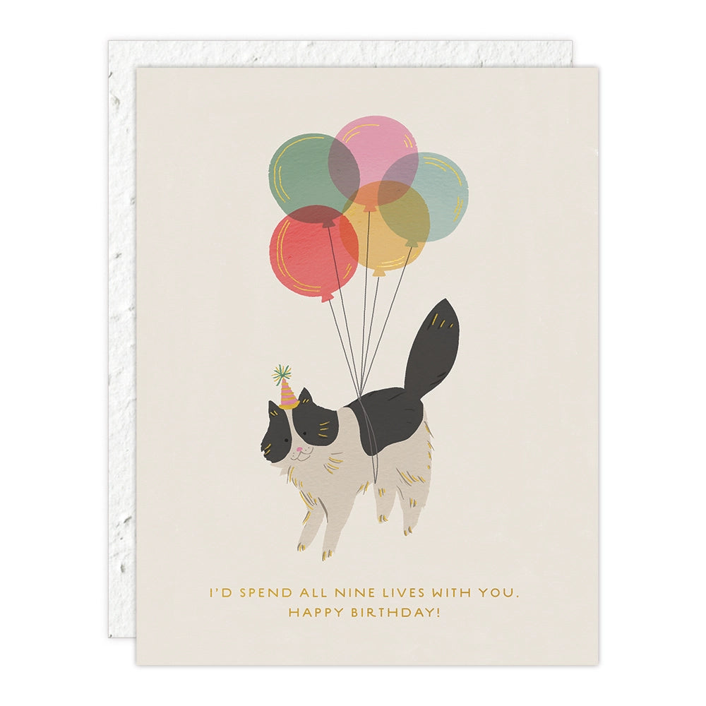 Birthday Kitty Greeting Card