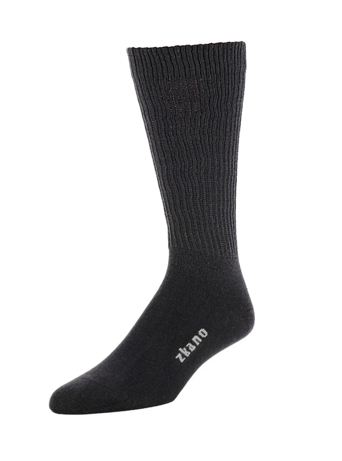 Rib Knit Crew Socks - Black