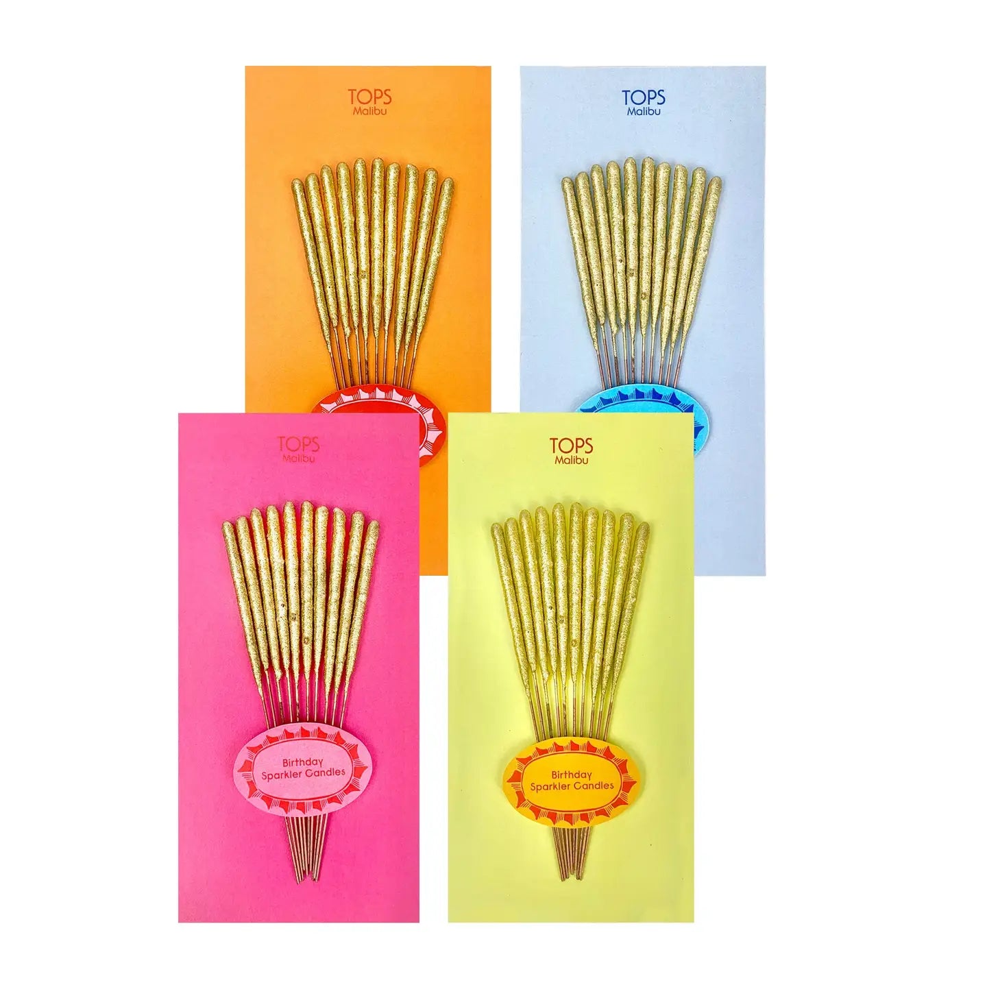 Mini Gold Sparkler Candles - Pack of 10