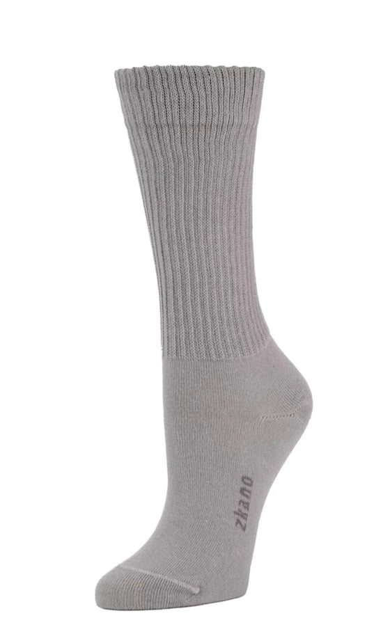 Rib Knit Crew Socks - Heather